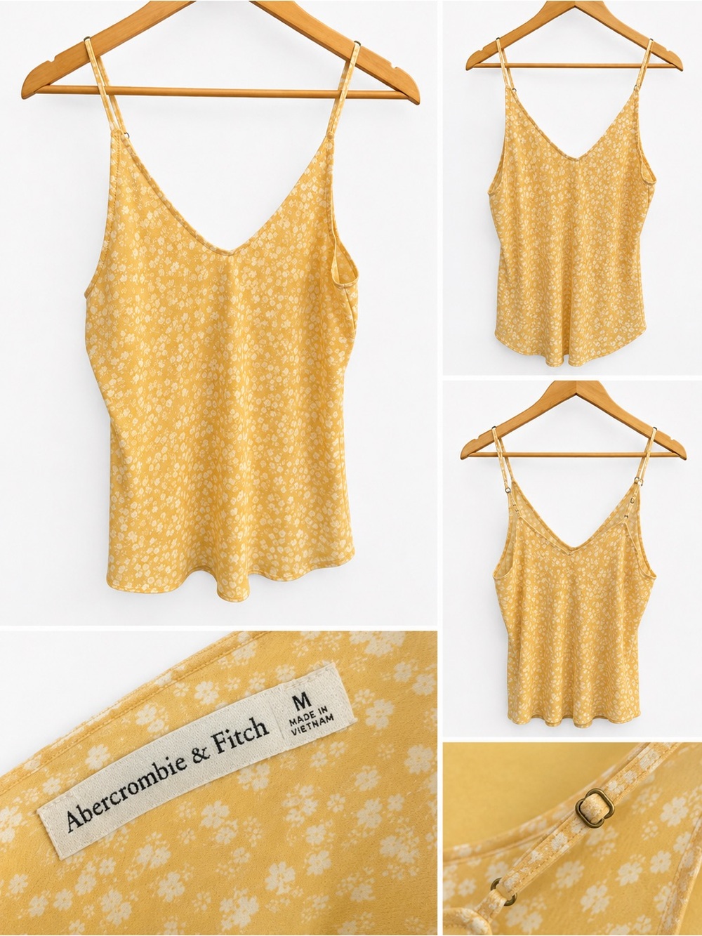 Abercrombie & Fitch Yellow Floral Cami – Size Medium